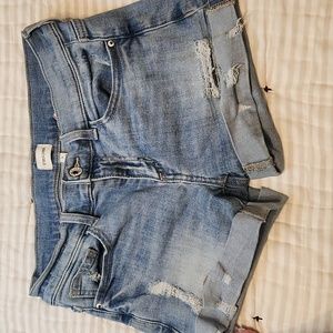 Light wash denim shorts from a local boutique in my town.